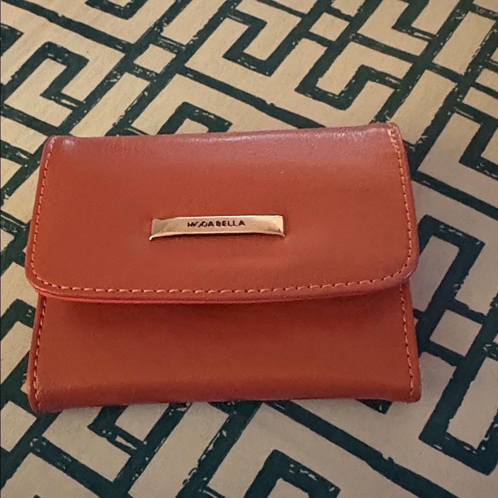 Moda Bella Pink Vegan Leather Compact Coin & Card Ladies Wallet
